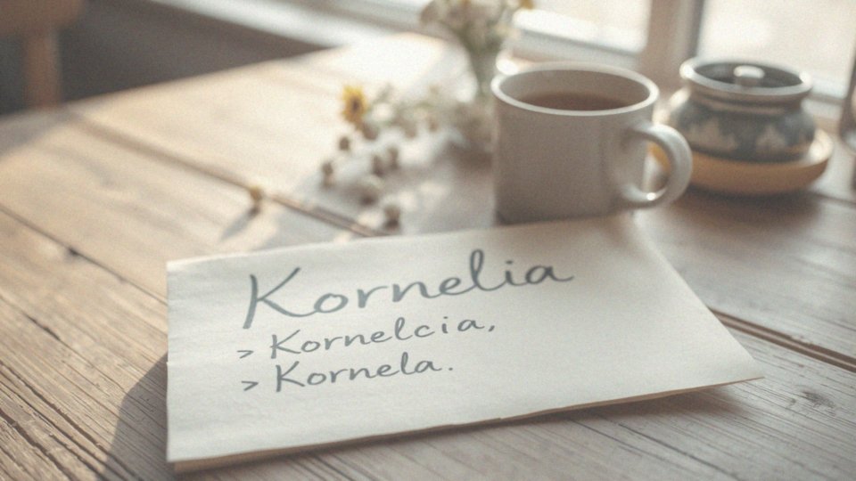 Jakie są zdrobnienia imienia Kornelia?